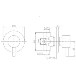 Kronenbach AQA 2.0 Unterputz-Zweiwegeumsteller