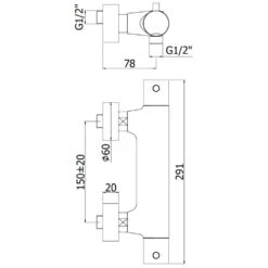 Kronenbach Krontherm 1000 Aufputz-Brausethermostat Rund -Kronenbach hersteller kronenbach aufputz brausethermostat rund 1050584