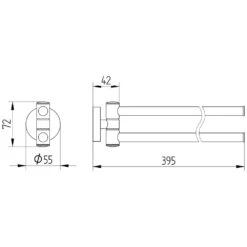 Kronenbach Styla-X 2.0 Handtuchhalter Zweiarmig -Kronenbach hersteller kronenbach bad accessoires styla x 1620513