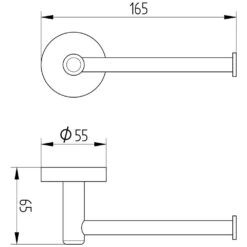 Kronenbach Styla-X 2.0 Papierrollenhalter Ohne Deckel -Kronenbach hersteller kronenbach bad accessoires styla x 1620516