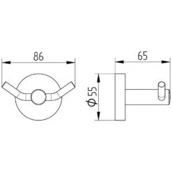 Kronenbach Styla-X 2.0 Haken Mit Konsole 2-Fach -Kronenbach hersteller kronenbach bad accessoires styla x 1620528