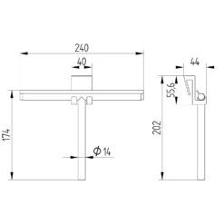 Kronenbach Komfortwischer Mit Silikon-Halterung -Kronenbach hersteller kronenbach bad accessoires universal komfortwischer 2681638