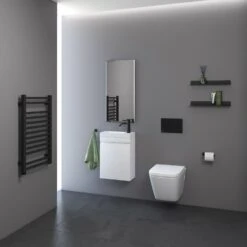 Kronenbach Cube E Elektro-Badheizkörper 50 X 76 Cm Heizpatrone Links