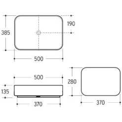 Kronenbach Cube Black Edition Aufsatzwaschtisch 50 X 38,5 Cm -Kronenbach hersteller kronenbach badkeramik aufsatzwaschtische lima 2 3631697