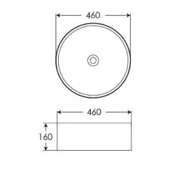 Kronenbach Tube Aufsatzwaschtisch Ø 46 Cm -Kronenbach hersteller kronenbach badkeramik aufsatzwaschtische tube dm 1822282