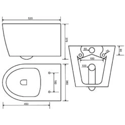 Kronenbach Tube Wand-WC Spülrandlos -Kronenbach hersteller kronenbach badkeramik wc tube wand 1522179