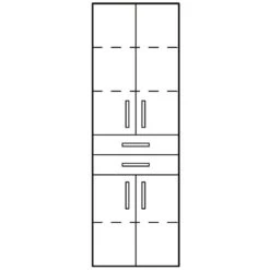 Kronenbach Plana Hochschrank 50 X 35 X 176,5 Cm, 4 Türen, 2 Auszüge -Kronenbach hersteller kronenbach badmoebel plana 100 hoch 1170277