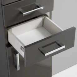 Kronenbach Plana Hochschrank 50 X 35 X 176,5 Cm, 2 Türen, 1 Auszug, 1 Wäschekorb