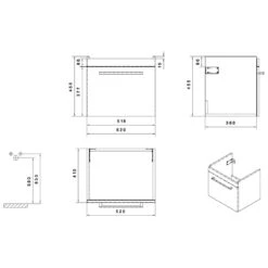 Kronenbach Plana Waschtischunterschrank 52 Cm Mit 1 Auszug -Kronenbach hersteller kronenbach badmoebel plana 100 waschtischunterschraenke 1207635