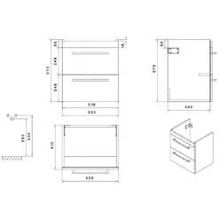 Kronenbach Plana Waschtischunterschrank 60 Cm Mit 2 Auszügen -Kronenbach hersteller kronenbach badmoebel plana 100 waschtischunterschraenke 1207636