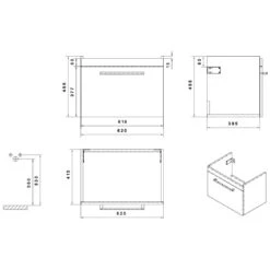 Kronenbach Plana Waschtischunterschrank 62 Cm Mit 1 Auszug -Kronenbach hersteller kronenbach badmoebel plana 100 waschtischunterschraenke 1207639