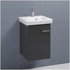 Kronenbach Plana 100 Waschtischunterschrank 45 Cm Mit 1 Tür, Anschlag Links -Kronenbach hersteller kronenbach badmoebel plana 100 waschtischunterschraenke 1353998