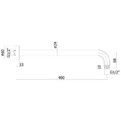 Kronenbach SUPRA Wandarm 40 Cm Rund