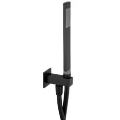 Kronenbach Quara 2.0 Black Handbrausegarnitur Mit Wandanschlussbogen