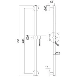 Kronenbach SUPRA Brausestange P Rund In Schwerer Messing Ausführung -Kronenbach hersteller kronenbach brauseprogramm brausestangen supra rund 1390347