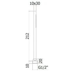 Kronenbach SUPRA Stick Stabhandbrause Eckig