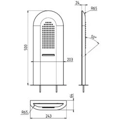 Kronenbach SPA Kopfbrause Abgerundet 50 X 20,3 Cm, Mit Wasserfall -Kronenbach hersteller kronenbach brauseprogramm kopfbrausen spa abgerundet 3742370