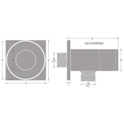 Kronenbach SUPRA 2.0 Wandanschlussbogen Mit Brausehalter Eckig