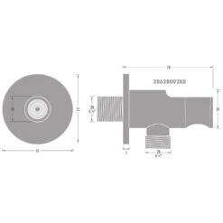 Kronenbach SUPRA 2.0 Wandanschlussbogen Mit Brausenhalter Rund
