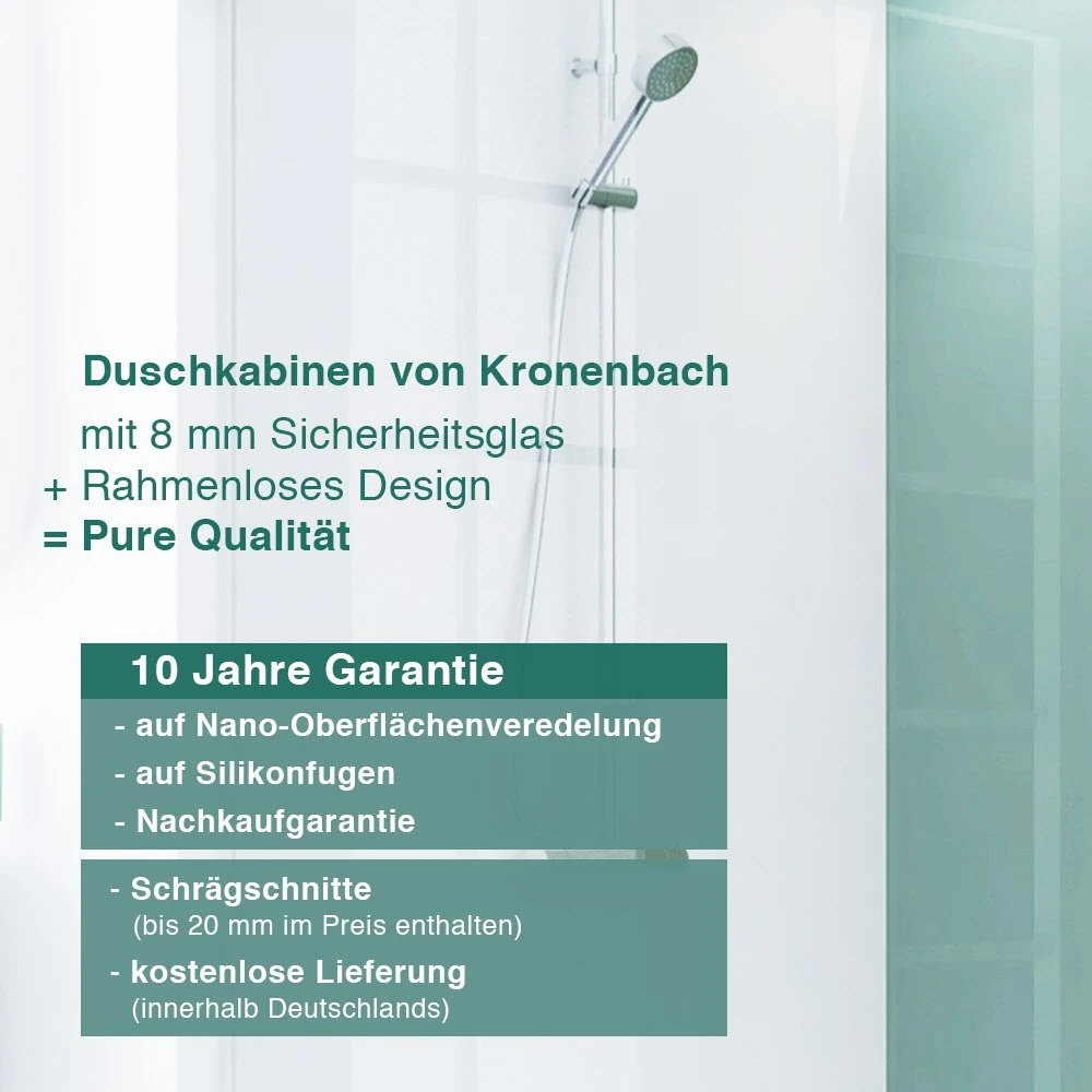 Kronenbach Cube Drehtür bis 100 cm mit Seitenteil und Seitenwand Kronenbach Cube Drehtür Bis 100 Cm Mit Seitenteil Und Seitenwand -Kronenbach hersteller kronenbach duschabtrennungen tuer seitenwand cube 2060071