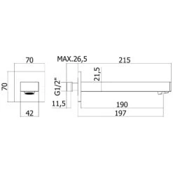 Kronenbach Slim Design 2.0 Wanneneinlauf 20,5 Cm