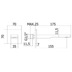 Kronenbach Slim Design 2.0 Wanneneinlauf 24,5 Cm -Kronenbach hersteller kronenbach krona 2 wanne slim 3314075