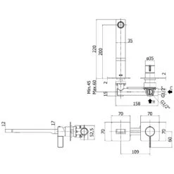 Kronenbach Krona 2.0 Waschtisch-Wandarmatur Ausladung 20 Cm Inkl. Grundkörper -Kronenbach hersteller kronenbach krona 2 waschtisch wandarmatur 3314048