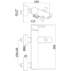 Kronenbach Lima 2.0 Steel Wannenfüllbatterie Aufputz -Kronenbach hersteller kronenbach lima 2 wanne wannenfuellbatterie 3742139