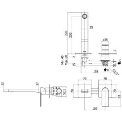 Kronenbach Omega 2.0 Waschtisch-Wandarmatur Ausladung 20 Cm Inkl. Grundkörper -Kronenbach hersteller kronenbach omega 2 waschtisch wandarmatur 2197351