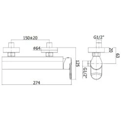 Kronenbach Plana 2.0 Aufputz-Brausearmatur -Kronenbach hersteller kronenbach plana 2 dusche aufputz 1050590