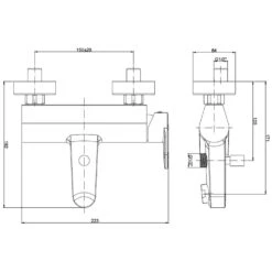 Kronenbach Plana 2.0 Aufputz-Einhebel-Wannenarmatur -Kronenbach hersteller kronenbach plana 2 wanne aufputz 1050591