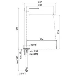 Kronenbach Quara 2.0 Black XXL-Size Waschtisch-Einhebelmischer -Kronenbach hersteller kronenbach quara 2 black waschtisch 3678653