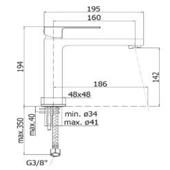Kronenbach Quara 2.0 Black XL-Size Waschtisch-Einhebelmischer Ohne Ablaufgarnitur -Kronenbach hersteller kronenbach quara 2 black waschtisch 3678659