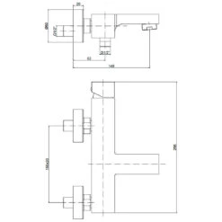 Kronenbach Quara 2.0 Aufputz-Wannenarmatur -Kronenbach hersteller kronenbach quara 2 wanne aufputz 1071548