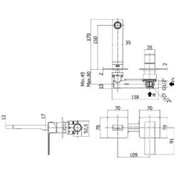 Kronenbach Quara 2.0 Waschtisch-Wandarmatur Ausladung 15 Cm Inkl.Grundkörper -Kronenbach hersteller kronenbach quara 2 waschtisch wandarmatur 2757403