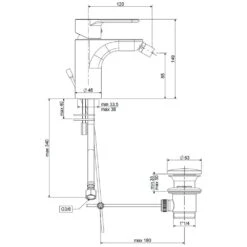 Kronenbach Radia 2.0 Bidet-Einhebelmischer Mit Ablaufgarnitur -Kronenbach hersteller kronenbach radia 2 bidet einhbelmischer 1270586