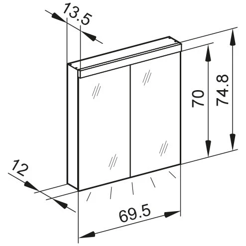 Kronenbach Moon 2.0, 3000K LED-Spiegelschrank 69,5 cm mit 2 Türen und Steckdosen links und rechts unten Kronenbach Moon 2.0, 3000K LED-Spiegelschrank 69,5 Cm Mit 2 Türen Und Steckdosen Links Und Rechts Unten -Kronenbach hersteller kronenbach spiegelschraenke moon 2 spiegelschrank 3995455