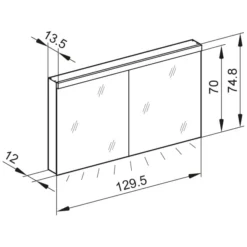 Kronenbach Moon 2.0, 3000K LED-Spiegelschrank 129,5 Cm Mit 2 Türen Und Steckdose Unten 3 Kronenbach Moon 2.0, 3000K LED-Spiegelschrank 129,5 Cm Mit 2 Türen Und Steckdose Unten -Kronenbach hersteller kronenbach spiegelschraenke moon 2 spiegelschrank 3997119