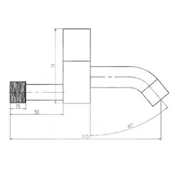Kronenbach Kaltwasserhahn Wandventil