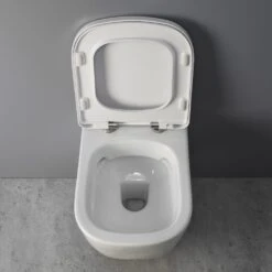 Geberit DuoFix Element Für Wand-WC Mit Kronenbach Cube Kompakt Wand-WC-Set Spülrandlos Inkl. WC-Sitz