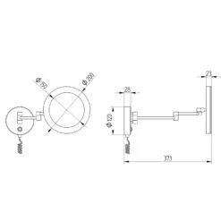 Kronenbach LED Kosmetikspiegel 2.0 Wandmodell Rund Mit Stecker