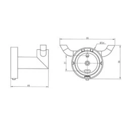 Kronenbach Lima 2.0 Black Haken Mit Konsole 2-fach