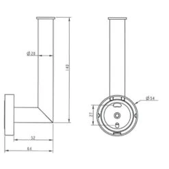 Kronenbach Lima 2.0 Black Reservepapierhalter