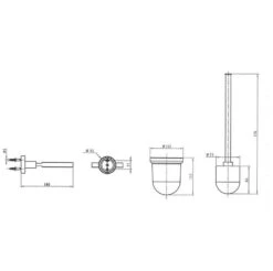 Kronenbach Lima 2.0 Black Toilettenbürstengarnitur