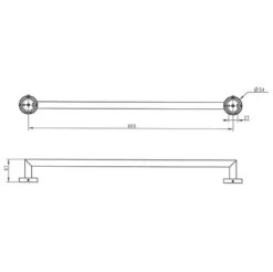 Kronenbach Lima 2.0 Black Badetuchhalter 60 Cm