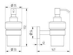 Kronenbach Radia Seifenspender, Glas