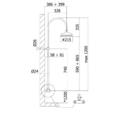 Kronenbach IOTA 2.0 Duschsystem Aufputz