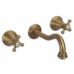 Kronenbach IOTA 2.0 Dreiloch-Waschtisch-Wandarmatur 24,5 Cm