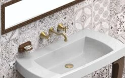 Kronenbach IOTA 2.0 Dreiloch-Waschtisch-Wandarmatur 24,5 Cm -Kronenbach kronenbach badarmaturen iota waschtisch dreiloch wandarmatur 5408975