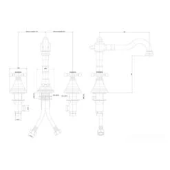 Kronenbach IOTA 2.0 Dreiloch-Waschtischarmatur Ohne Ablaufgarnitur -Kronenbach kronenbach badarmaturen iota waschtisch dreiloch waschtischarmatur 4847828